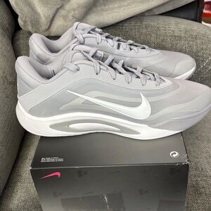 Nike A’ONE SIZE 13 Light Gray and White Low-Top Sneakers